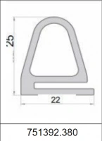 Силиконовый профиль Е-образный 751392.380